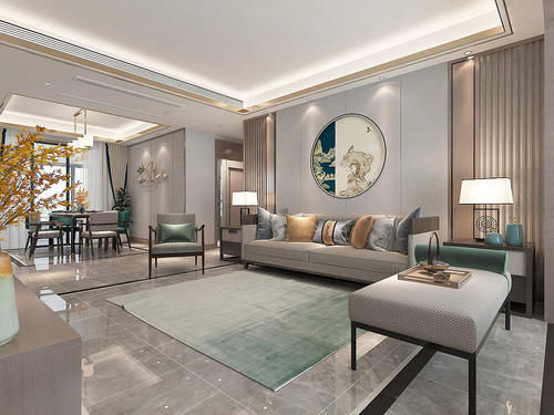 新中式|80后夫妻将新房装中式,仅阳台就被多人借鉴,高级灰的氛围太美了