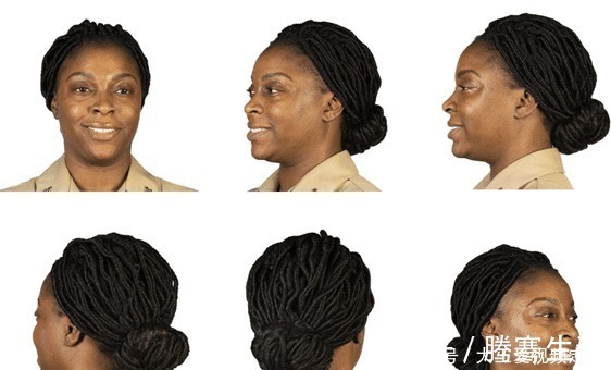 发髻|美军女兵发型,总计23种,波波头、锁子头、垄沟辫,还能扎马尾