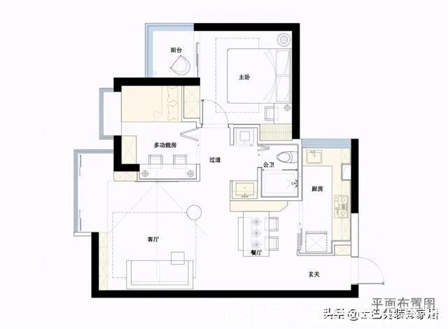 爱马仕|客厅没有茶几,空间却瞬间高级?看看她74㎡的家是怎么做的