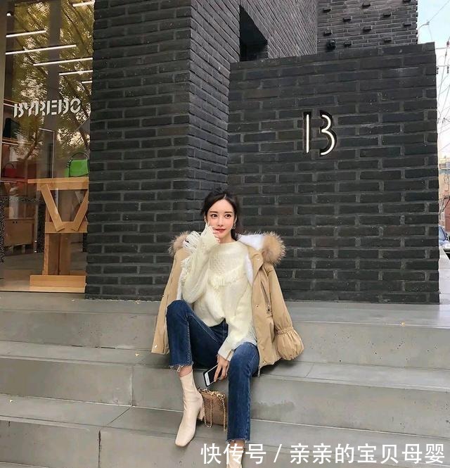 搭配派|优雅女神孙允珠牛仔裤搭配派克服,既然这么有少女感