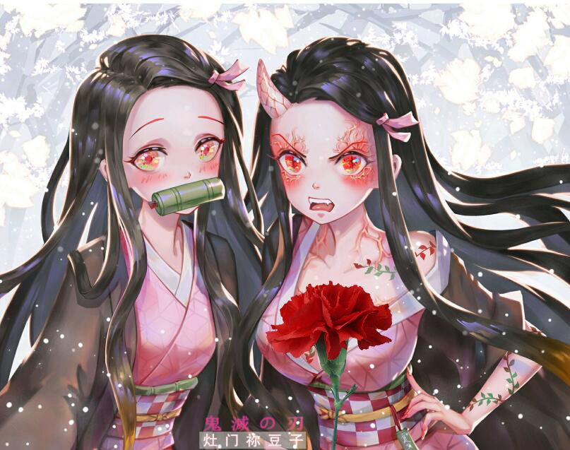 豆子|外国画师恶搞祢豆子,从肌肉女到娇病女,需要5万天