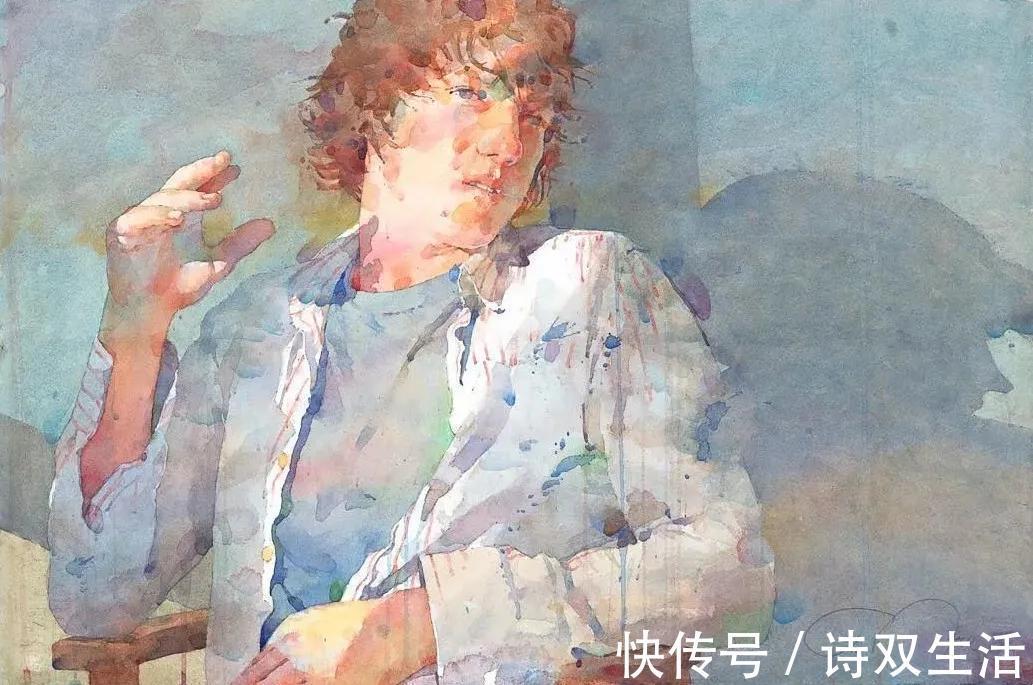 艺术学院&他笔下的人物生动活泼,色块叠加的恰到好处!