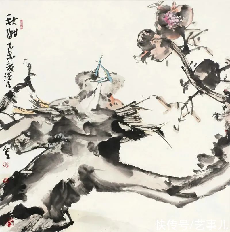 教授!尹沧海教授石榴作品欣赏:清简空灵 独出机杼