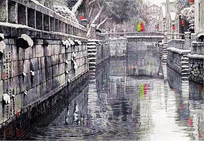 贺天健&吕吉人笔下的水韵江南,美在意境!