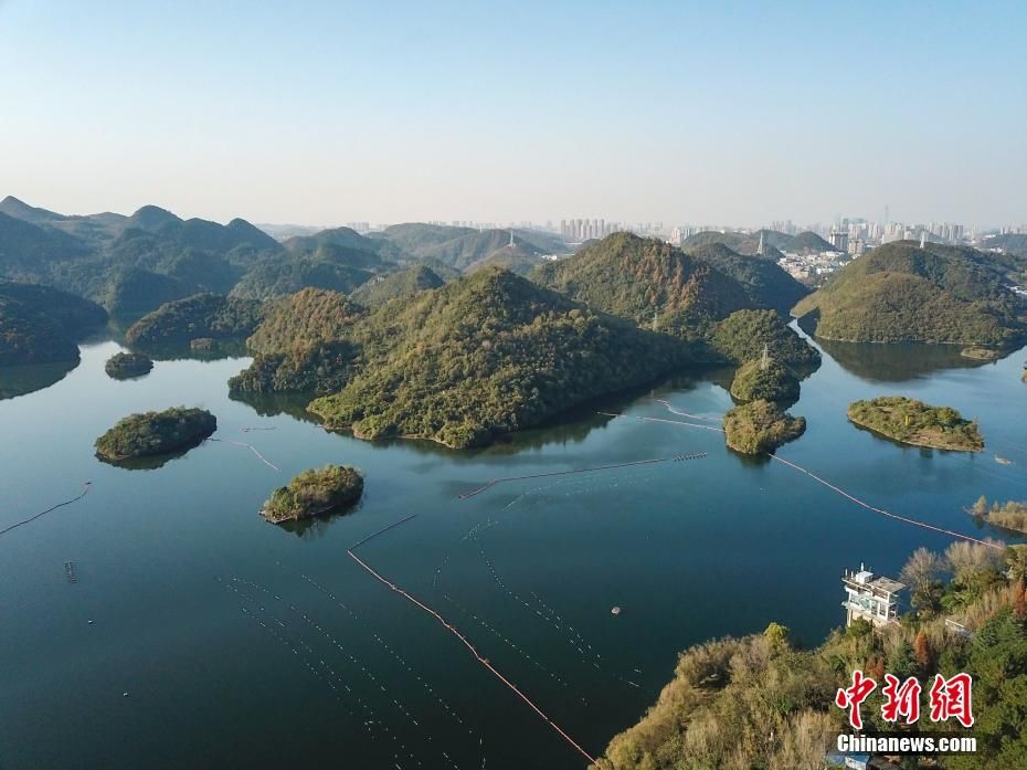 初冬|航拍贵阳阿哈湖国家湿地公园初冬美景