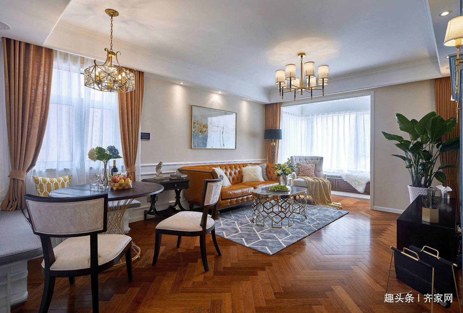 茶几|125㎡美式风，从茶几小景到装饰画，独有一番自然和自由的风味