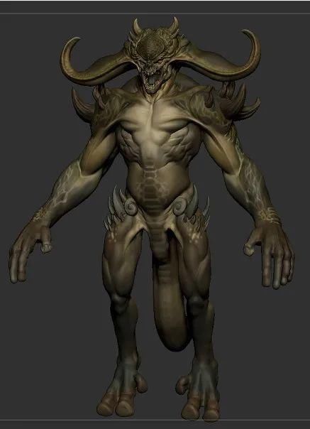 直线网公众号|大佬！Maya+ZBrush+Substance制作泰坦野兽全流程 ！