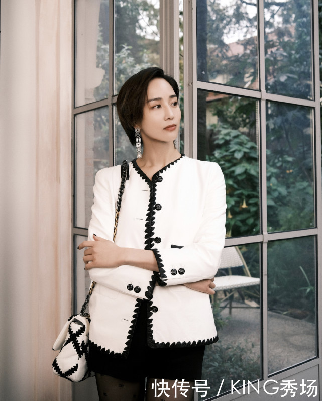 好看|张钧甯难得换风格,小香风外套玩转“熟女风”,却意外好看