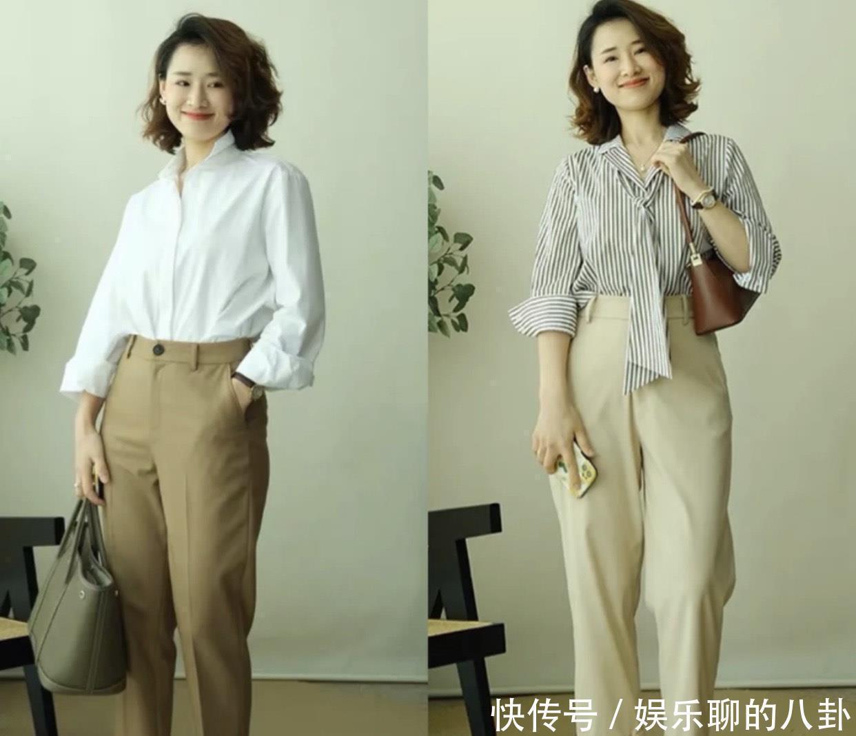 衬衫|建议女人:再忙也要学穿搭,掌握三个要点,简约时尚,演绎知性美