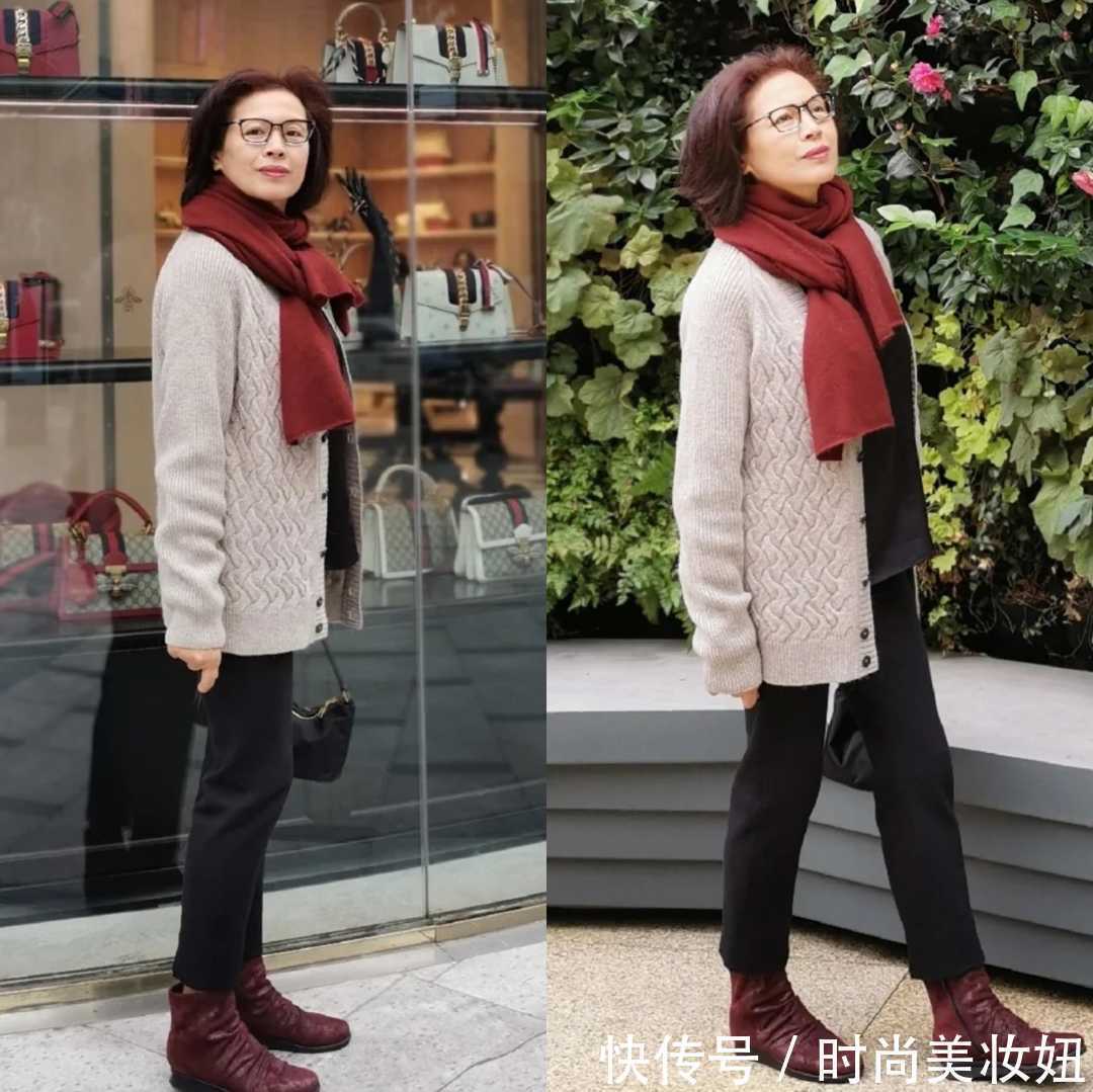 浅色系 这才是最真实的60岁穿搭,不扮嫩、不做作,简洁大气又舒适