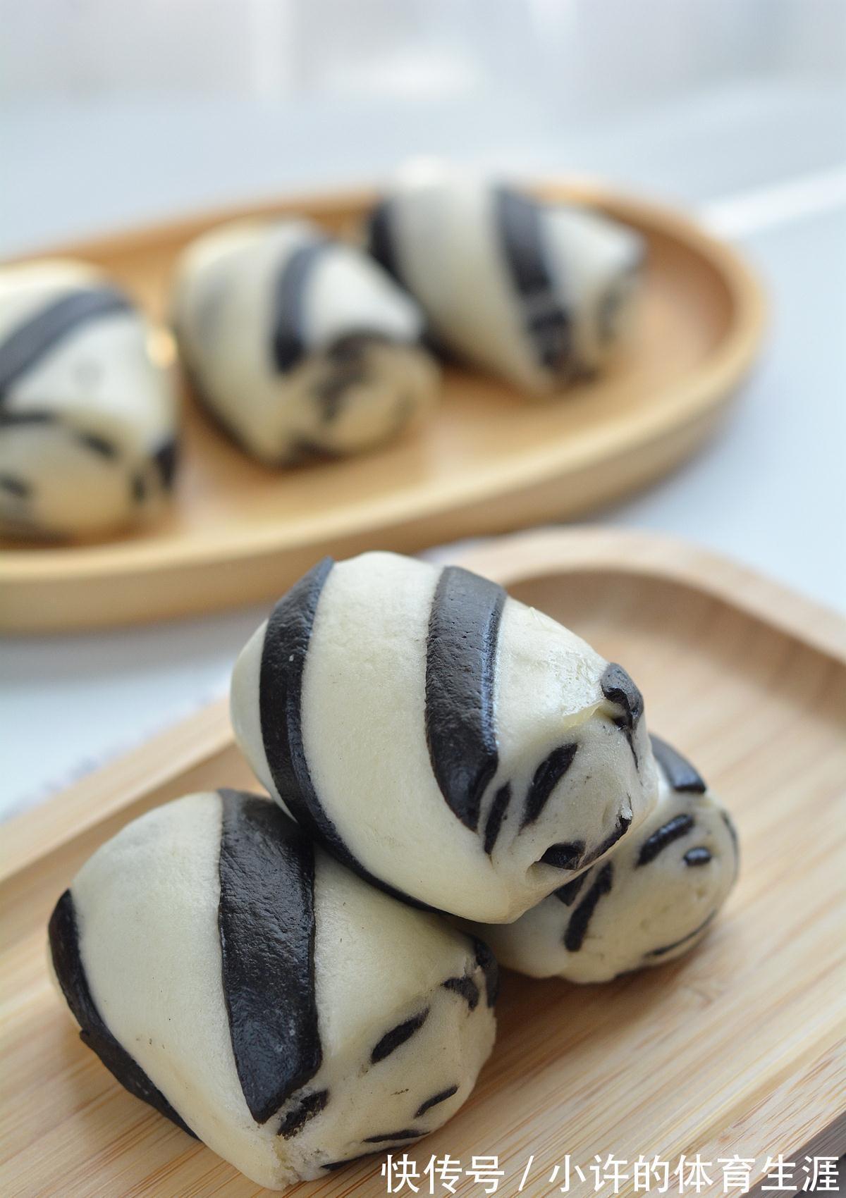 黑白配的斑马纹奶香馒头,一次发酵暄又软,不用中筋面粉也能蒸