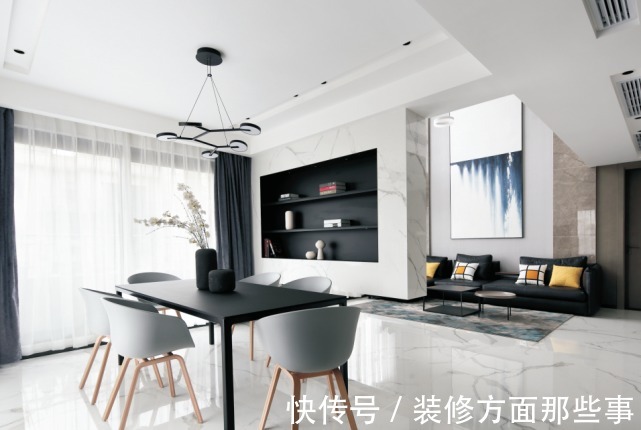 复式楼|180平挑空复式楼，黑白灰的呈现，给人自然舒服的感觉