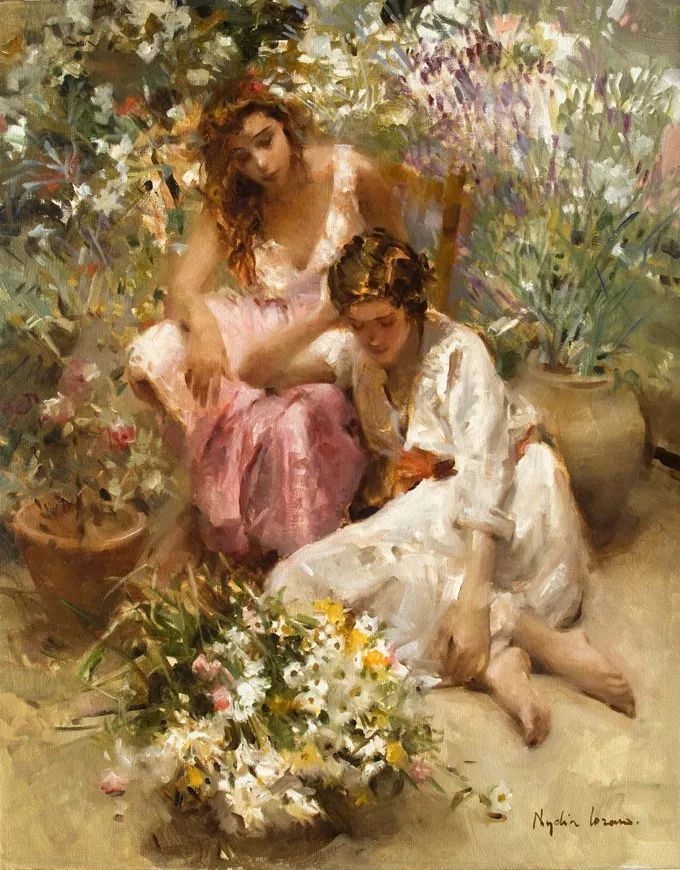 她笔下美丽的女人,像花一样尽情的绽放!