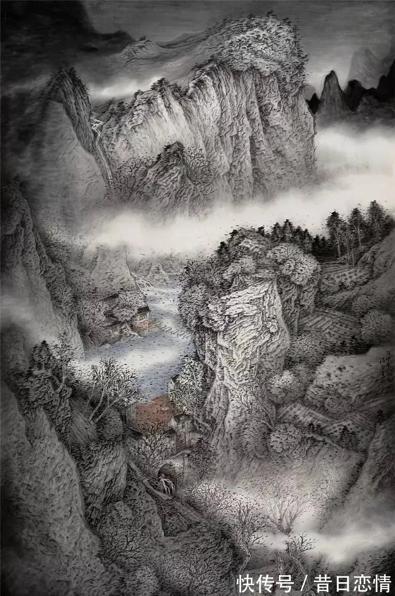 山水画|云飞霞蒸|郭清杰山水画