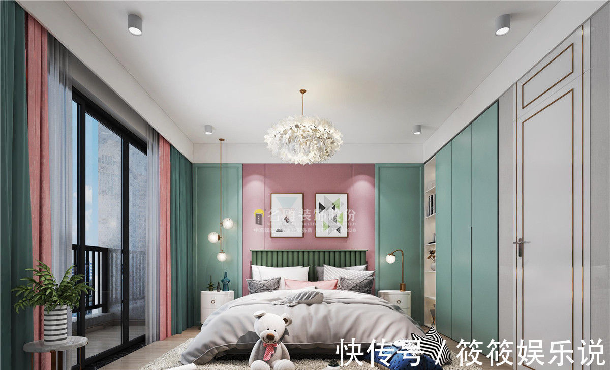 空间|188㎡现代风,设计采用撞色设计,让空间不再寡淡而更有张力