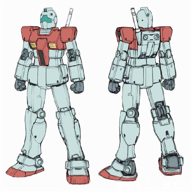 画稿|机动战士高达多种配色,78高达、钢加农、吉姆画稿