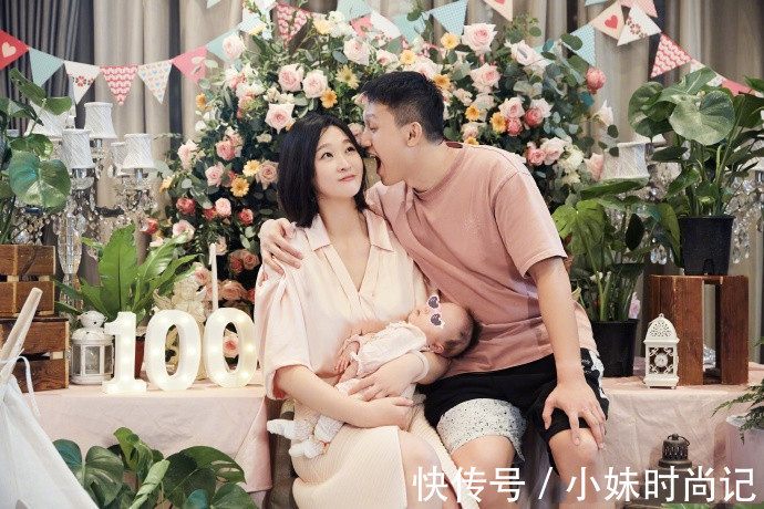 五分袖 惠若琪退役后审美提升,穿衬衫裙抱娃好优雅,一家三口同框真幸福