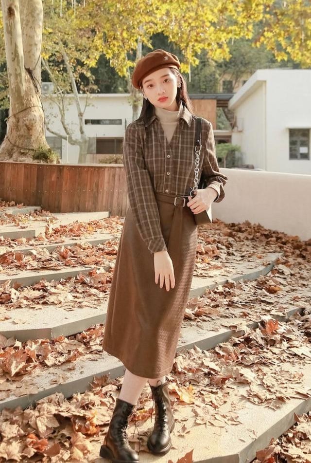 大长腿 秋冬不知道怎么穿,来试试“假两件”的组合搭配,好看又保暖