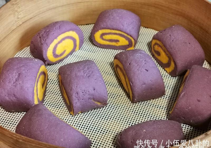 孩子不爱吃面食别愁,这个双色馒头好看还好吃,孩子见了准馋