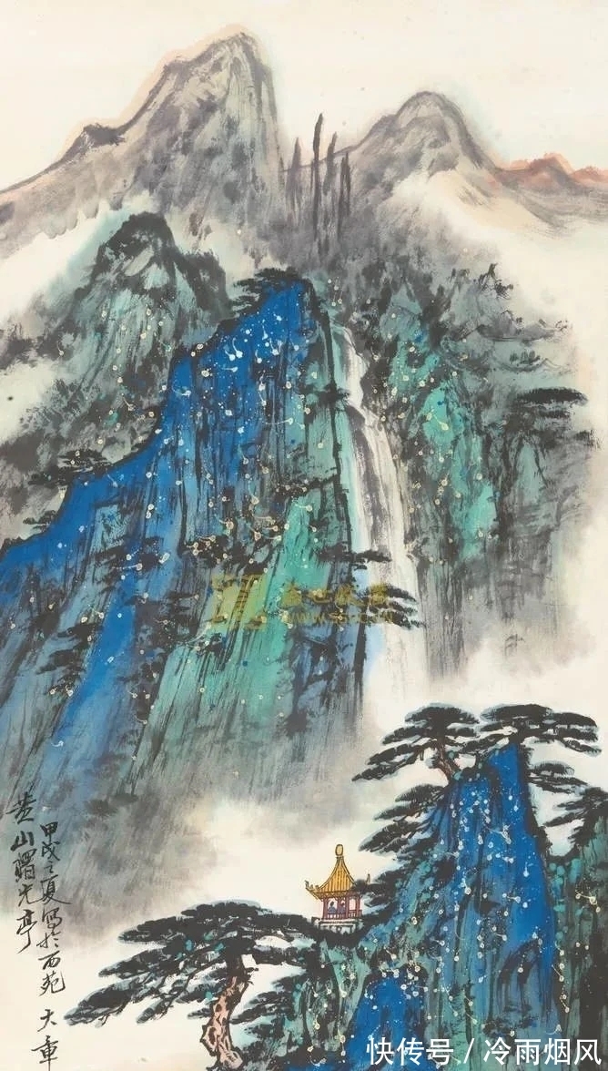 山水画&陈大章的山水画，气势大！
