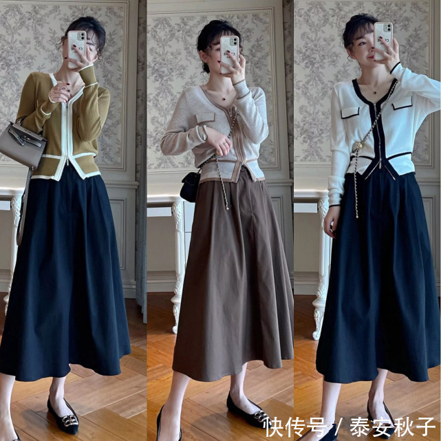 伞裙 仅用“毛衣款式”挽救你的深秋衣橱?有了它:你的美才能应时应景