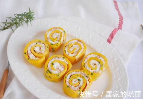 煎蛋饼|新手小白十分钟就能搞定的蛋卷，白黄双色搭配有颜值，小孩子也能