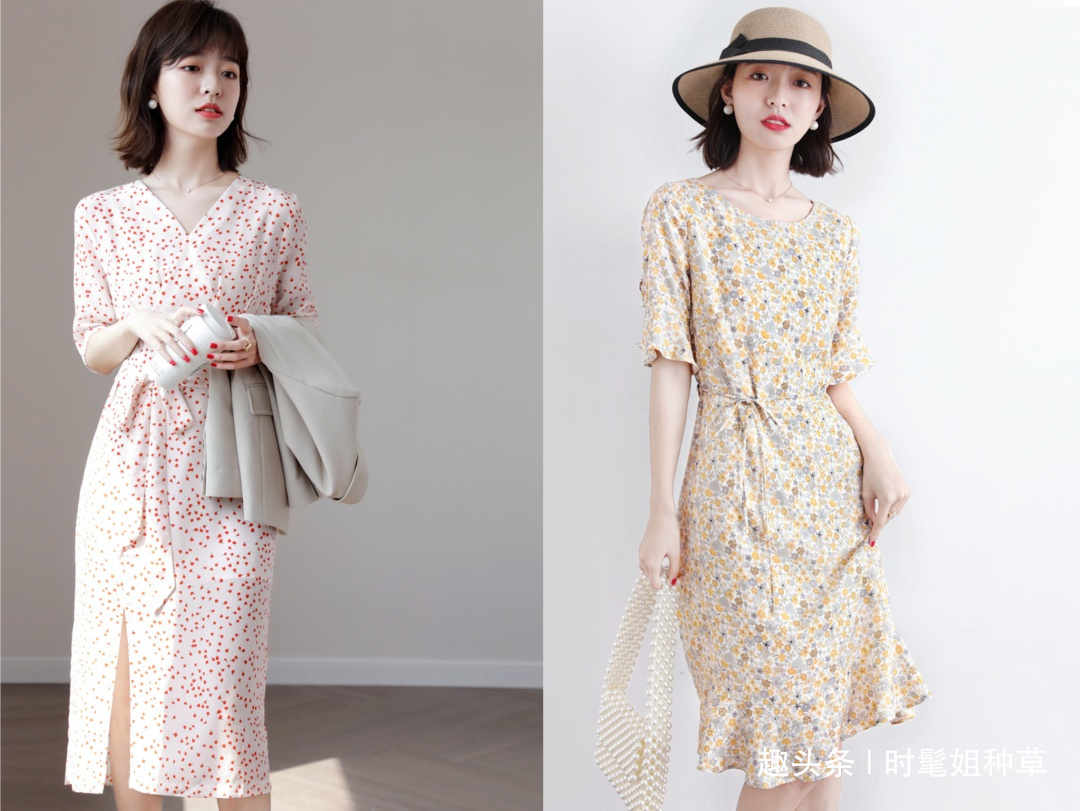 小碎花 穿碎花裙不要跟风，注意3个小细节，能显得更有活力，多一些洋气