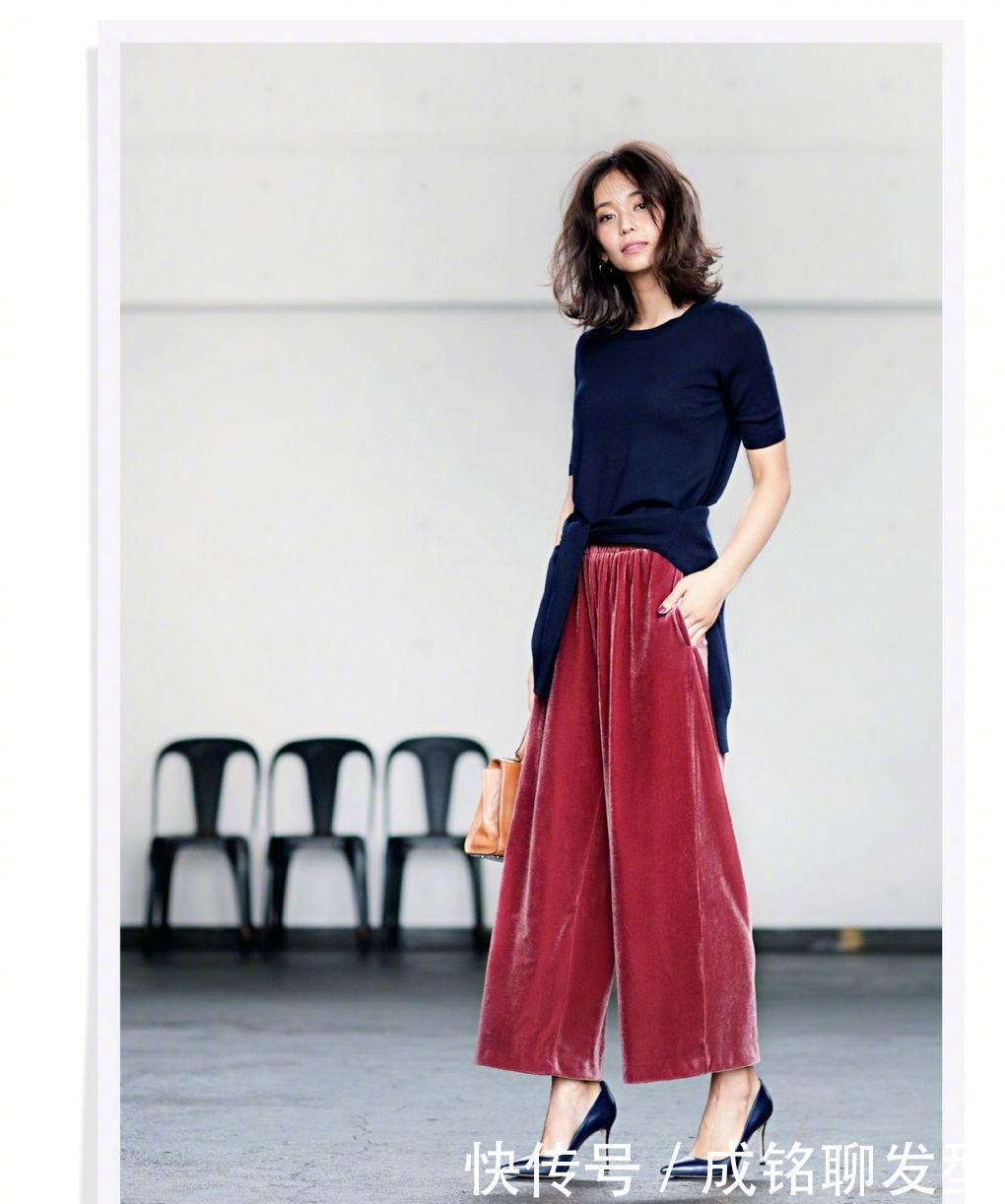 穿搭|40+的女人别总穿“裙子”,试试这几款阔腿裤,显瘦遮肉又百搭