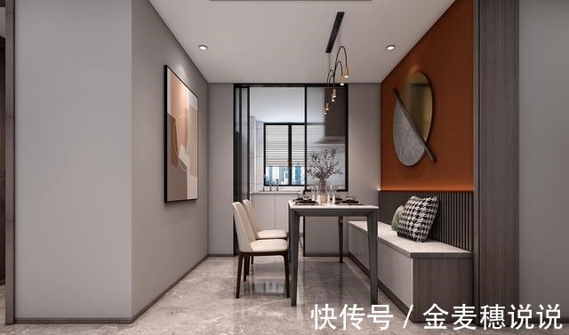 客餐厅|97㎡现代风格三居室，去繁就简，现代时尚中融入轻奢格调！