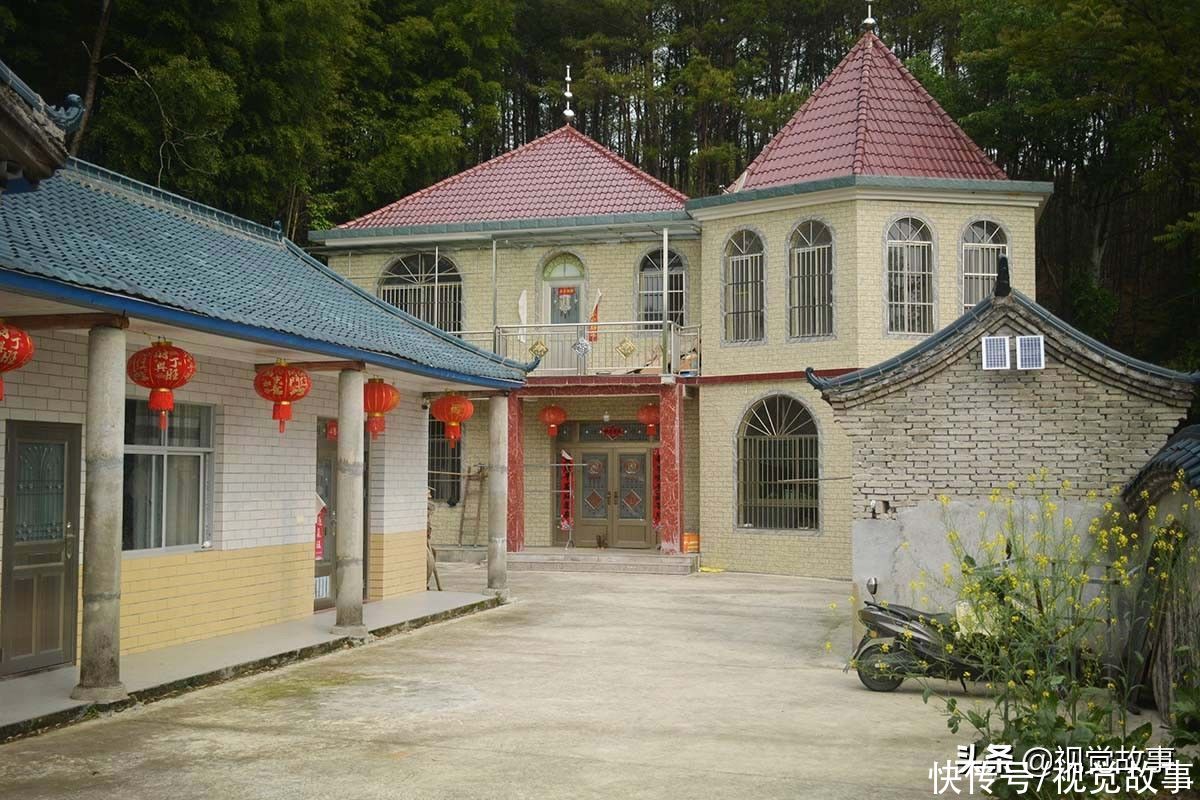 房子|大爷深山建豪华别墅，四周树木包围，看为啥不安装大门