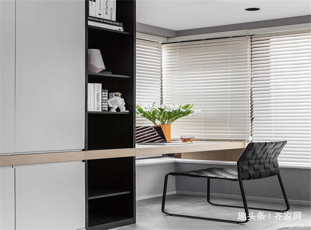 现代|89平两房现代,休闲书房,客厅,餐厅连成一体的扩容空间感!