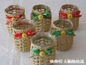 给普通的废旧玻璃瓶穿件衣服,颜值翻番!DIY变废为宝手工制作!