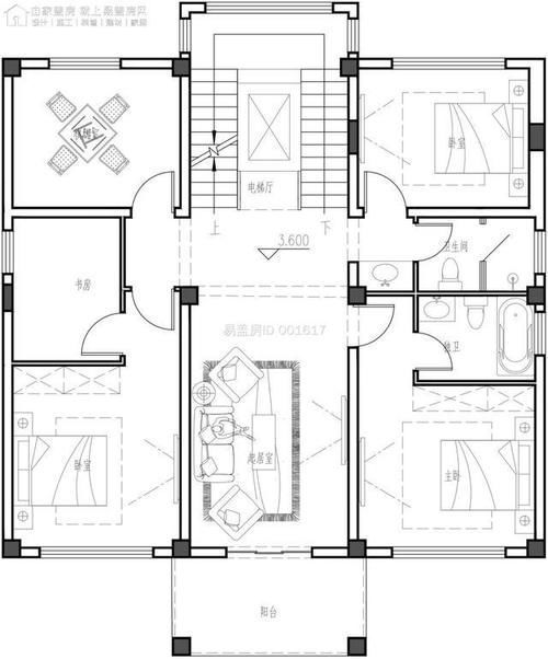 上下楼|11.6×10.7米带电梯农村二层别墅，这样的设计是不是有点奢侈？