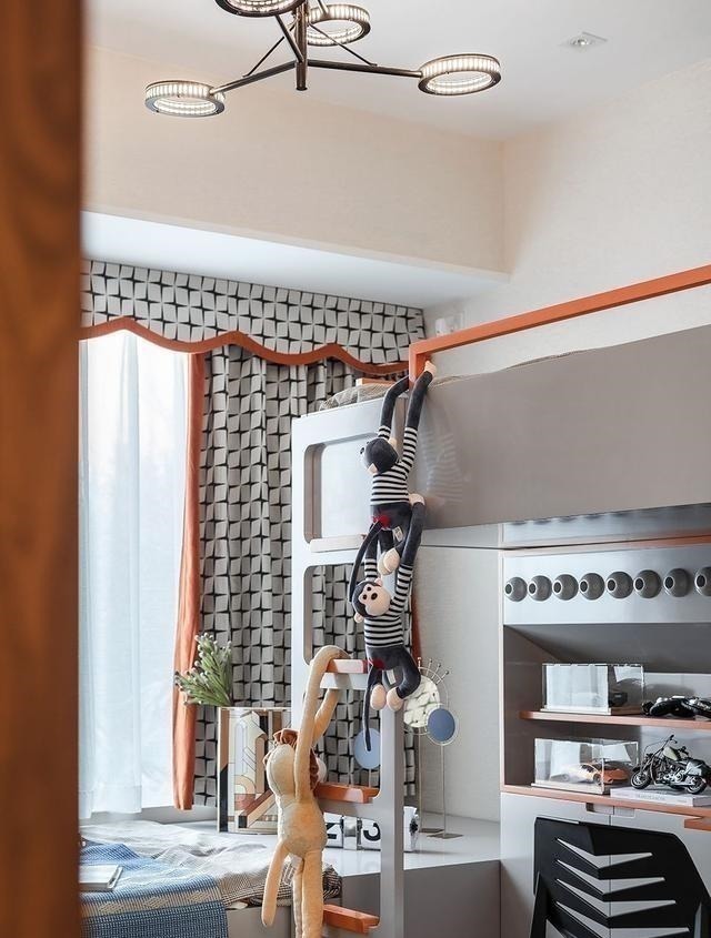 轻奢|大平层的现代轻奢风设计高级灰碰上爱马仕橙的惊艳!