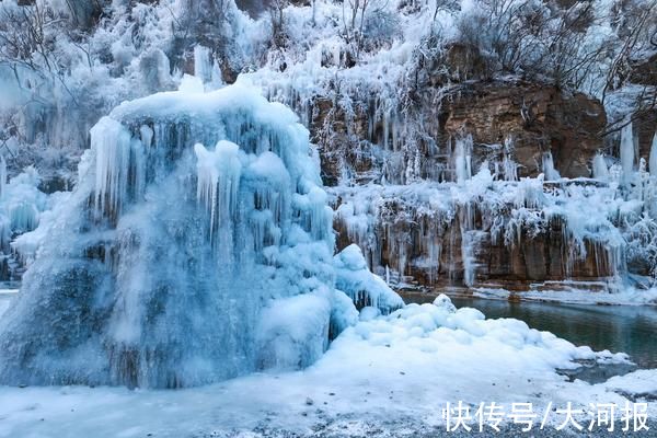 河南|大寒时节迎降雪，河南云台山雪景雾凇美若仙境｜组图