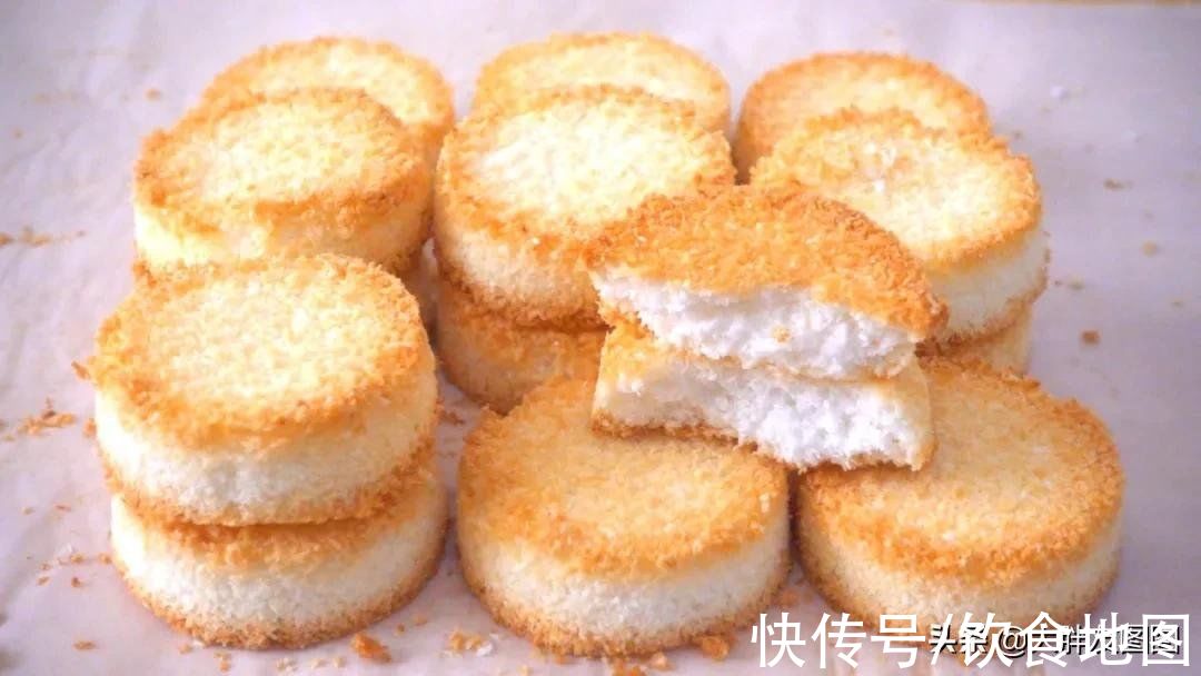 没有面粉，2种材料做椰蓉饼干，一入口就化了