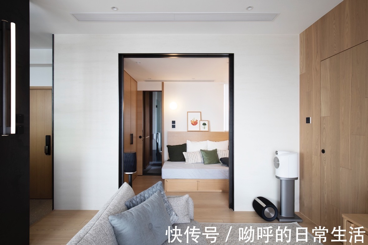 石膏|香港九龙顶层公寓,安静的中性风