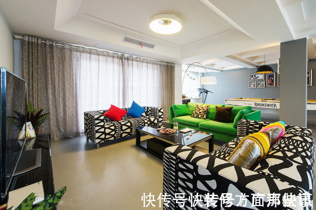 简约风|194平简约风三居室,暖色调的应用,让空间变得温暖热烈起来