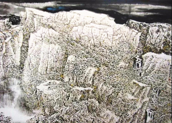 山水画#艺术鉴赏网:著名画家鞠太运笔下的“神农溪之源”