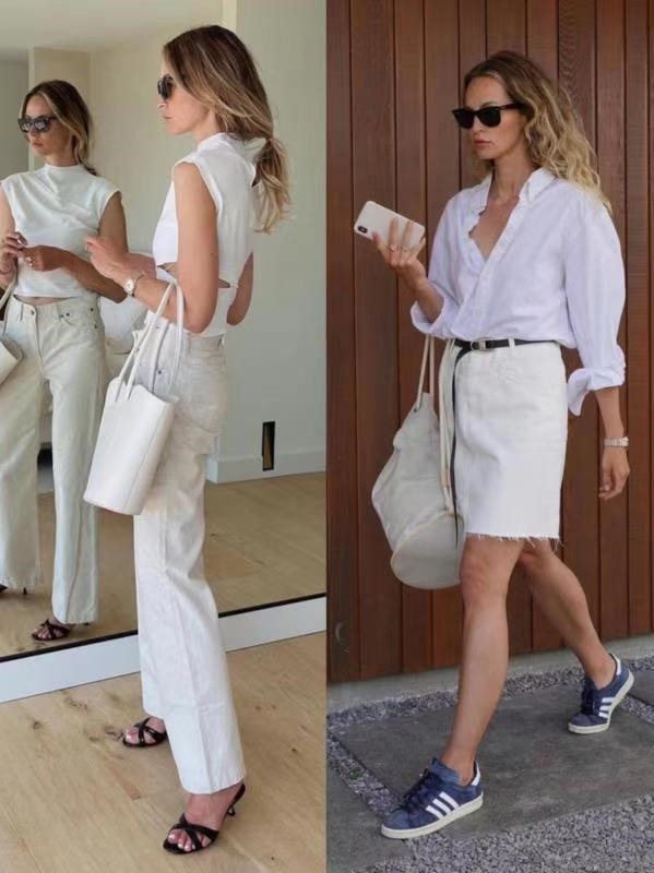 搭配|简单的基础色穿搭也可以很好看,简约又不失设计感,美得高级时髦