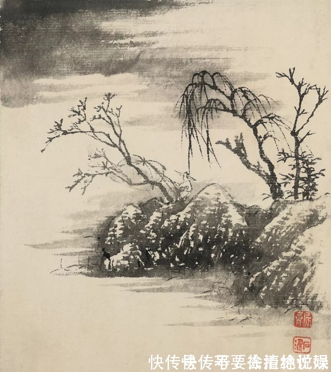 山水画@看画得看小品|石涛的小品山水画,彰显笔墨的魅力