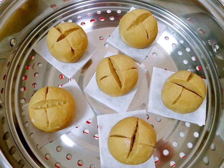 蓬松萱软的红糖麦片开花馒头，简单易学，跟着做零失败