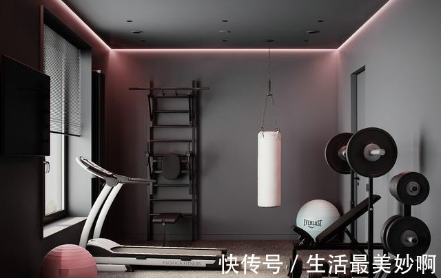 背景墙|工业风格的复式大宅，高级又有质感，健身房很帅气！