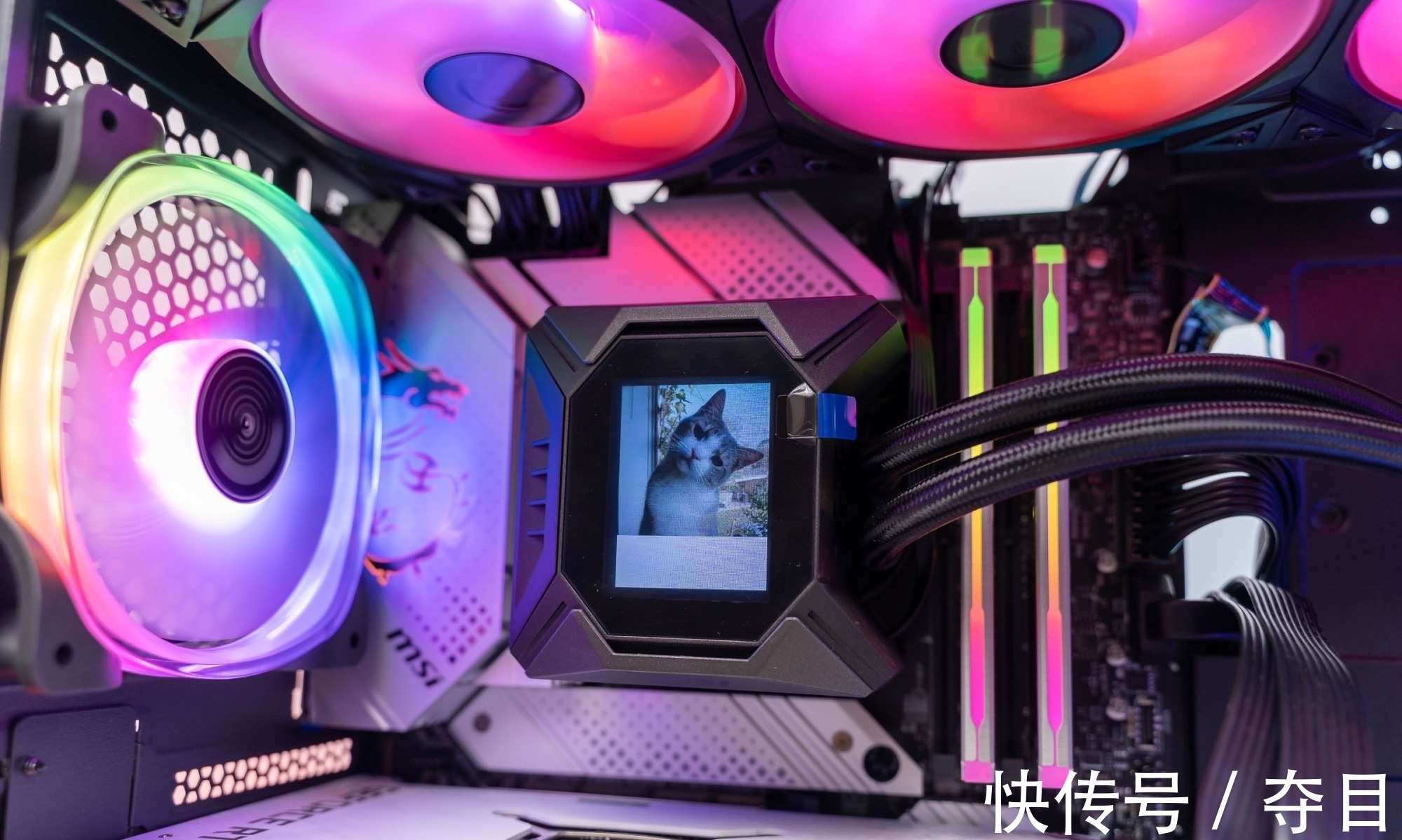 冷排|外观精致漂亮，性能非常强大、微星寒霜K360一体式水冷散热 评测