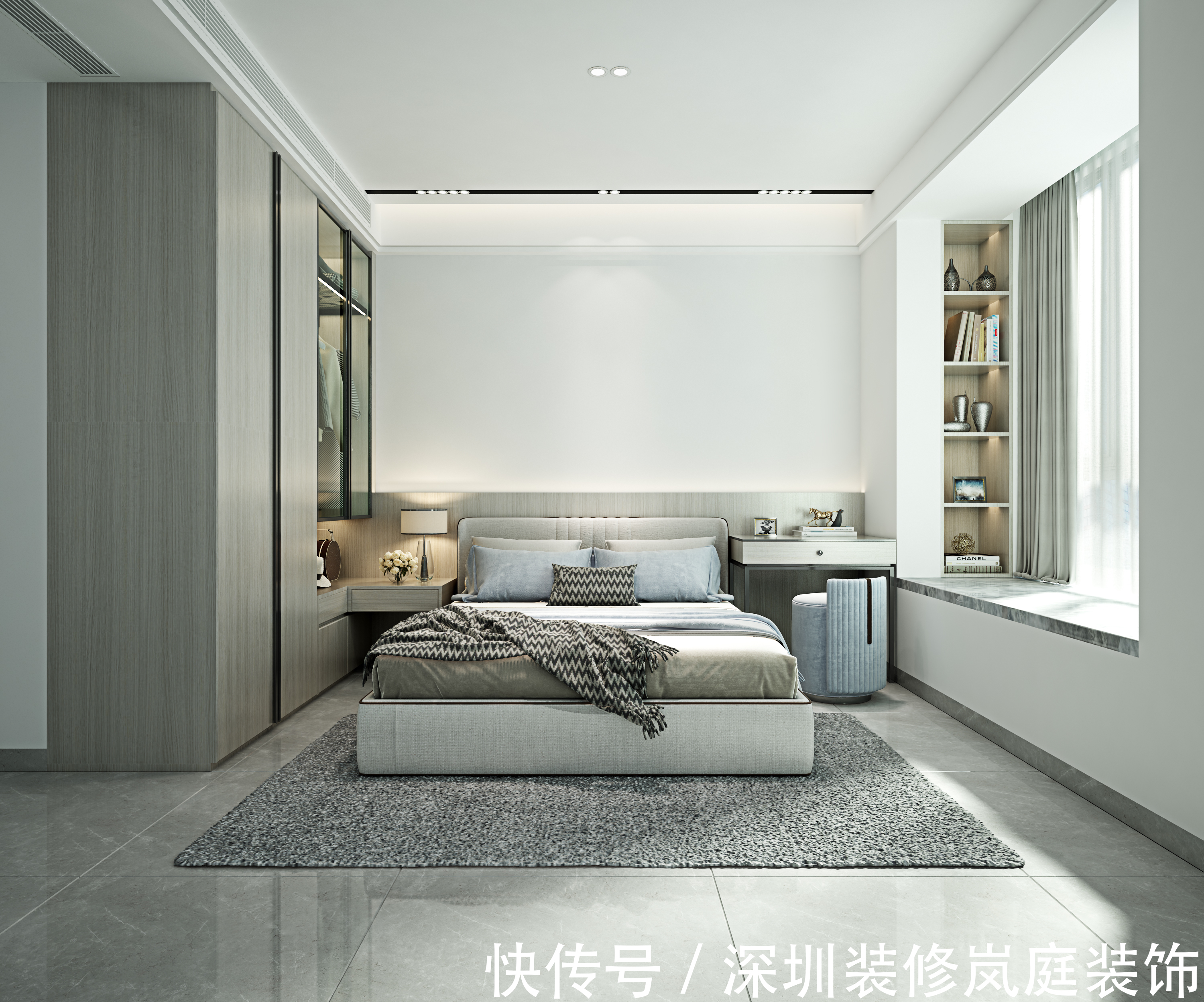 城市花园|深圳装修：大冲城市花园100㎡现代简约，高纯色彩的大量运用！