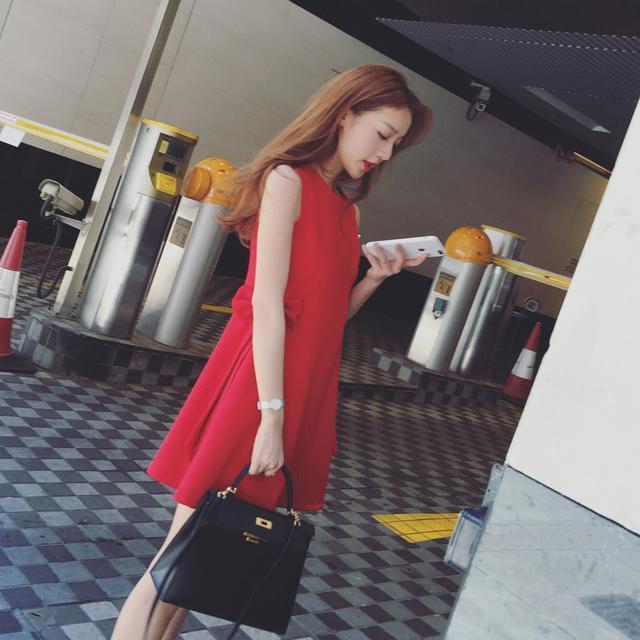 裙子|一袭红色连衣裙,女神般气质你值得拥有