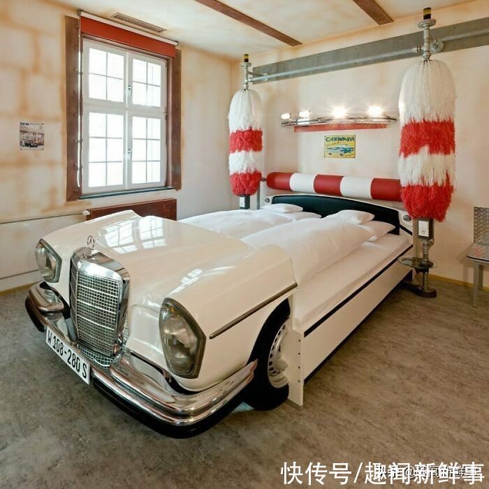 毛茸茸|外国网友晒出各种奇怪的床，简单的睡床还能这样玩，长见识了