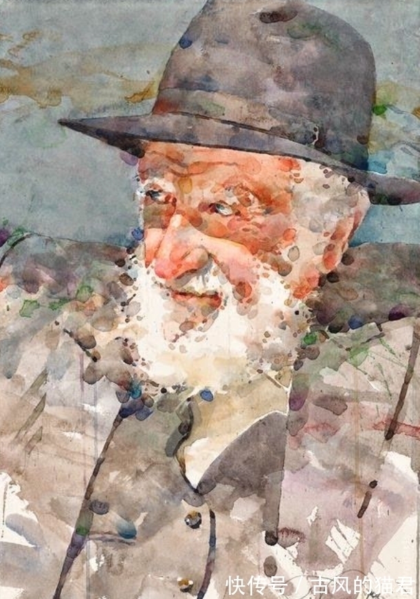 水彩艺术#这样的肖像画才称得上生动和传神——特德·纳托的水彩艺术尔