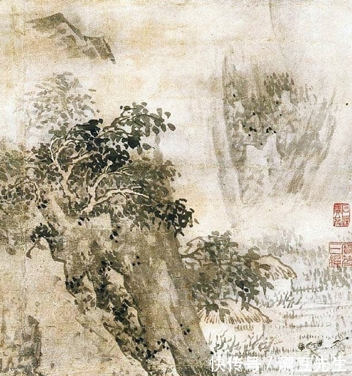 技法#有生活细节的山水画,金廷标绘《溪山行旅》