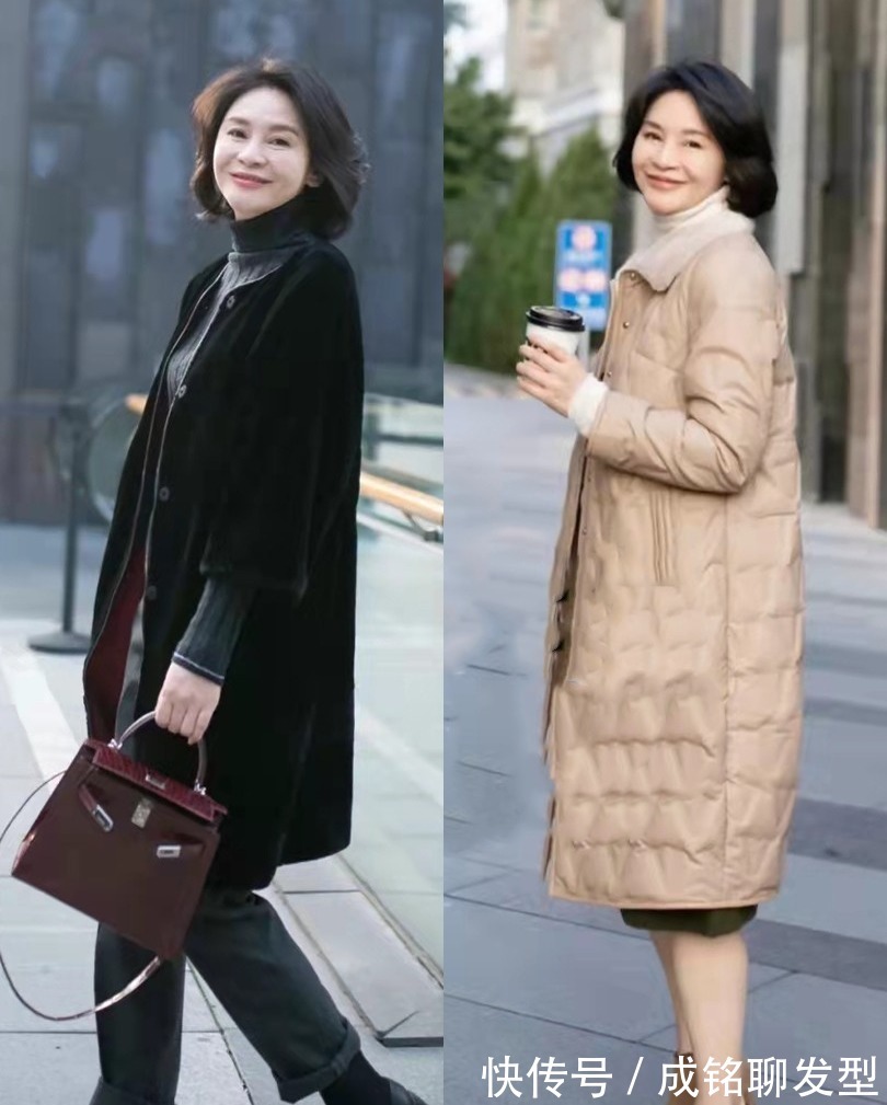 中年女人|中年女人冬装这样穿搭,优雅大气又有时尚感,保暖舒适还显年轻